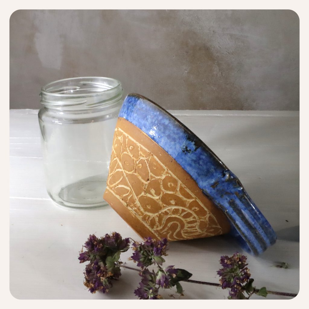 entonnoir à confiture artisanal en céramique