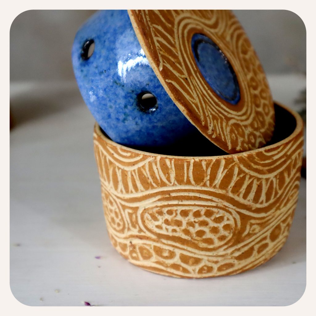 beurrier breton artisanal grès bleu