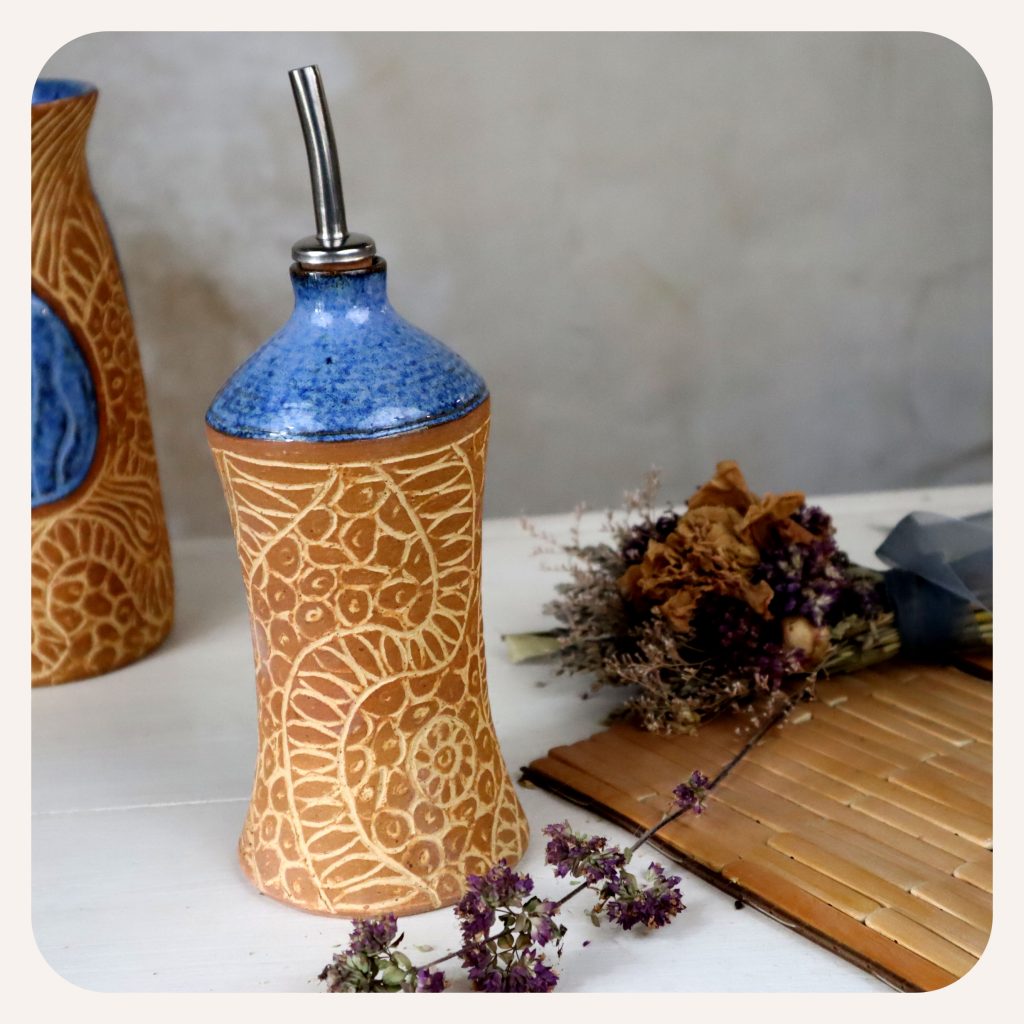 huilier artisanal grès bleu