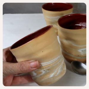 Grand gobelet grès rouge