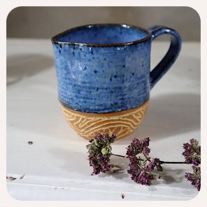 pot à lait artisanal grès bleu
